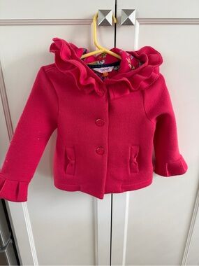 Baker ted baker 18-24m Girls' Ruffle Hooded Peacoat - Pink